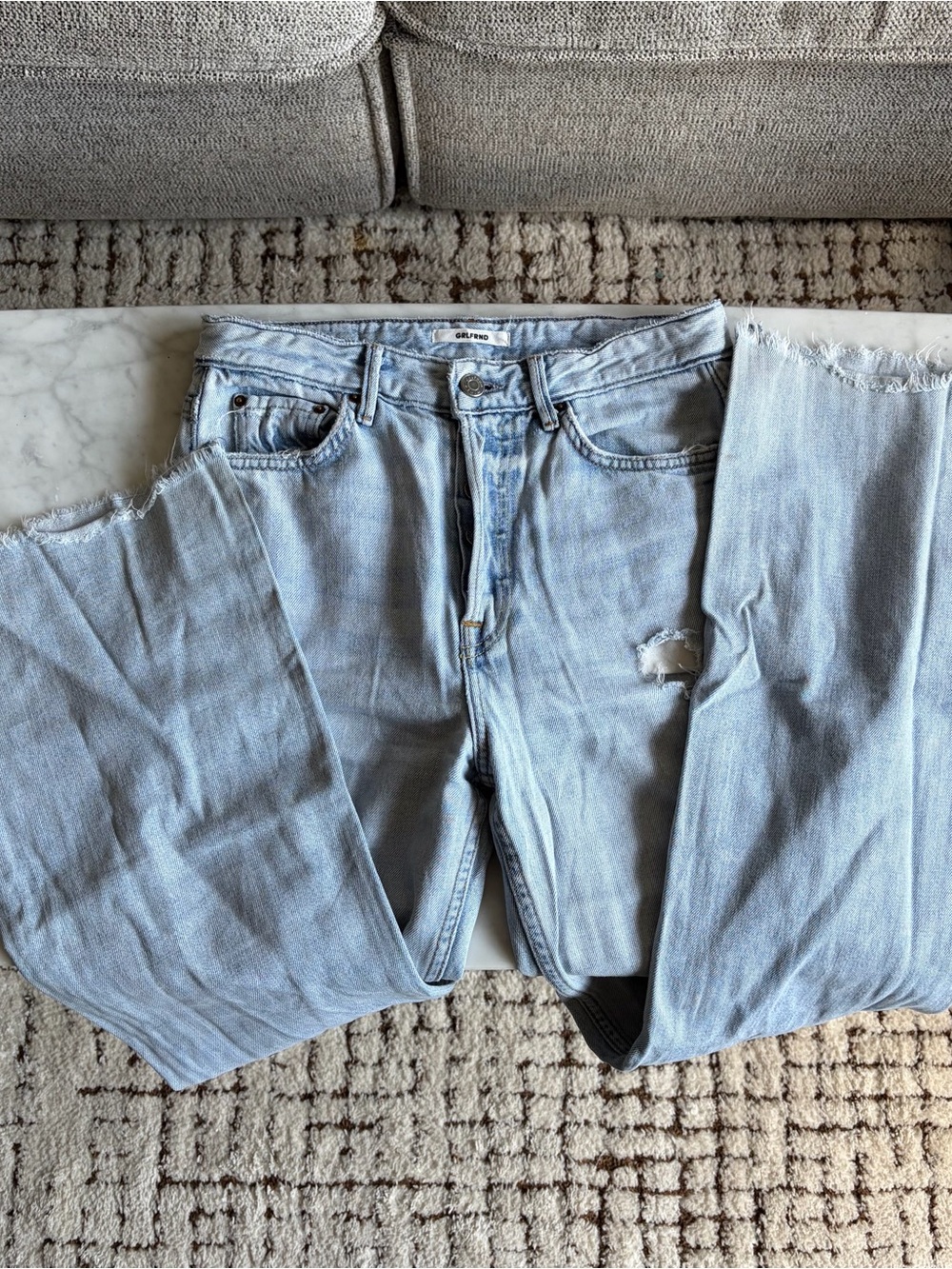 GRLFRND Light Blue Flare Jeans